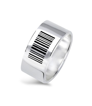 Barcode Sign Silver Rings NSR-01